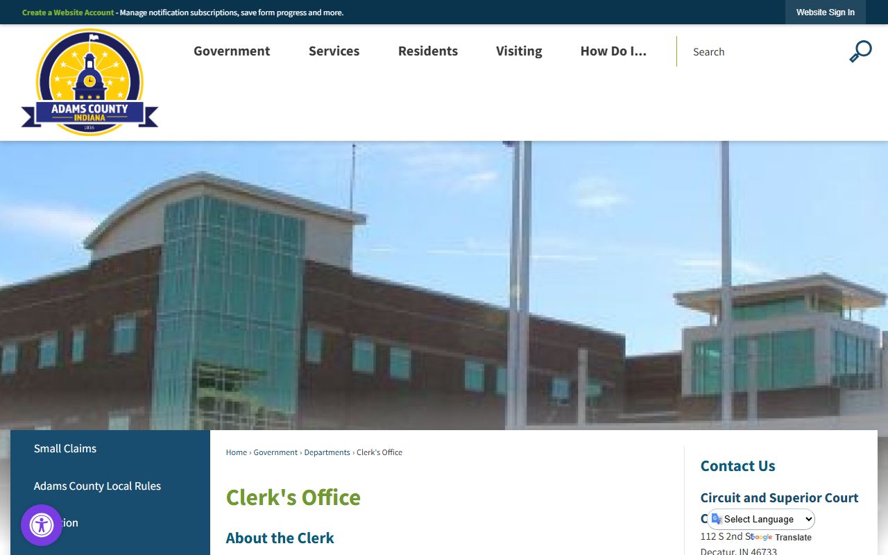 adams county clerk office probate court records contact page