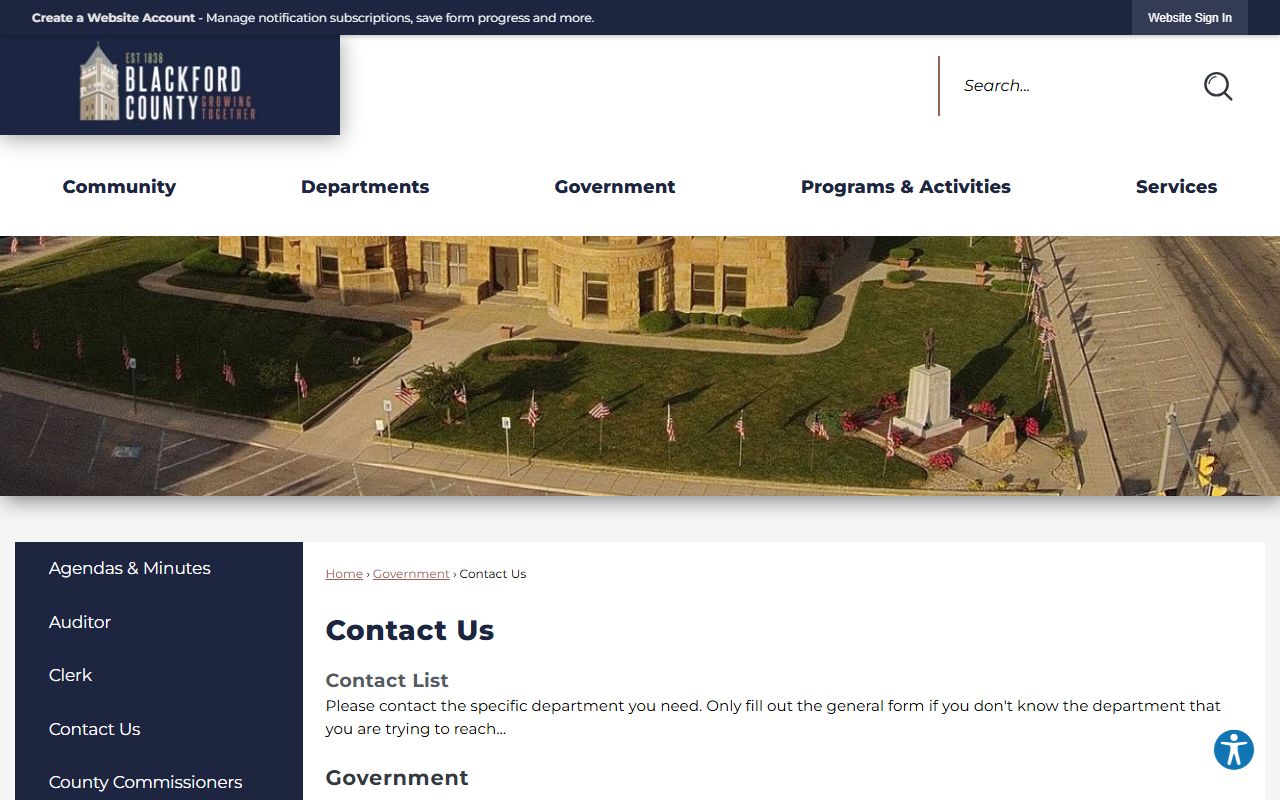 blackford county contact page probate court records offices