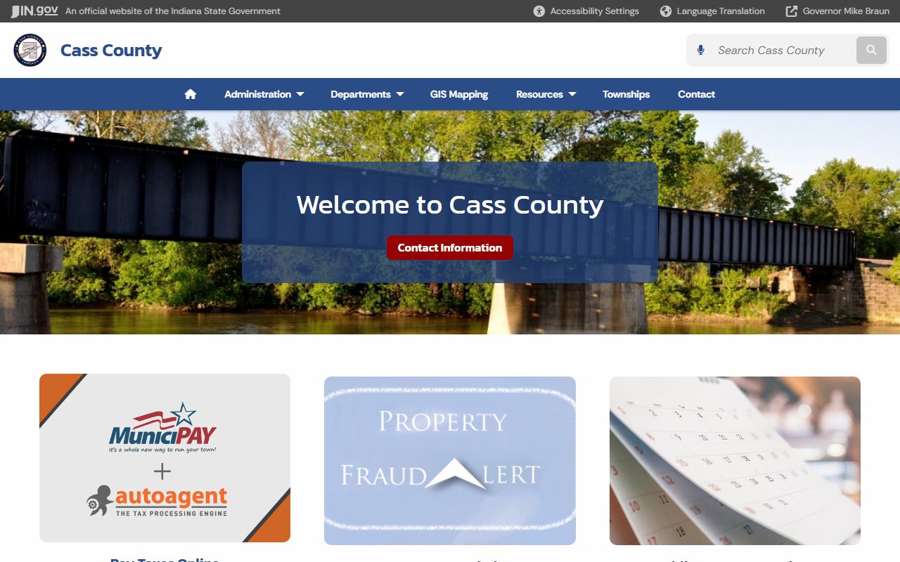Cass County Indiana government portal probate records