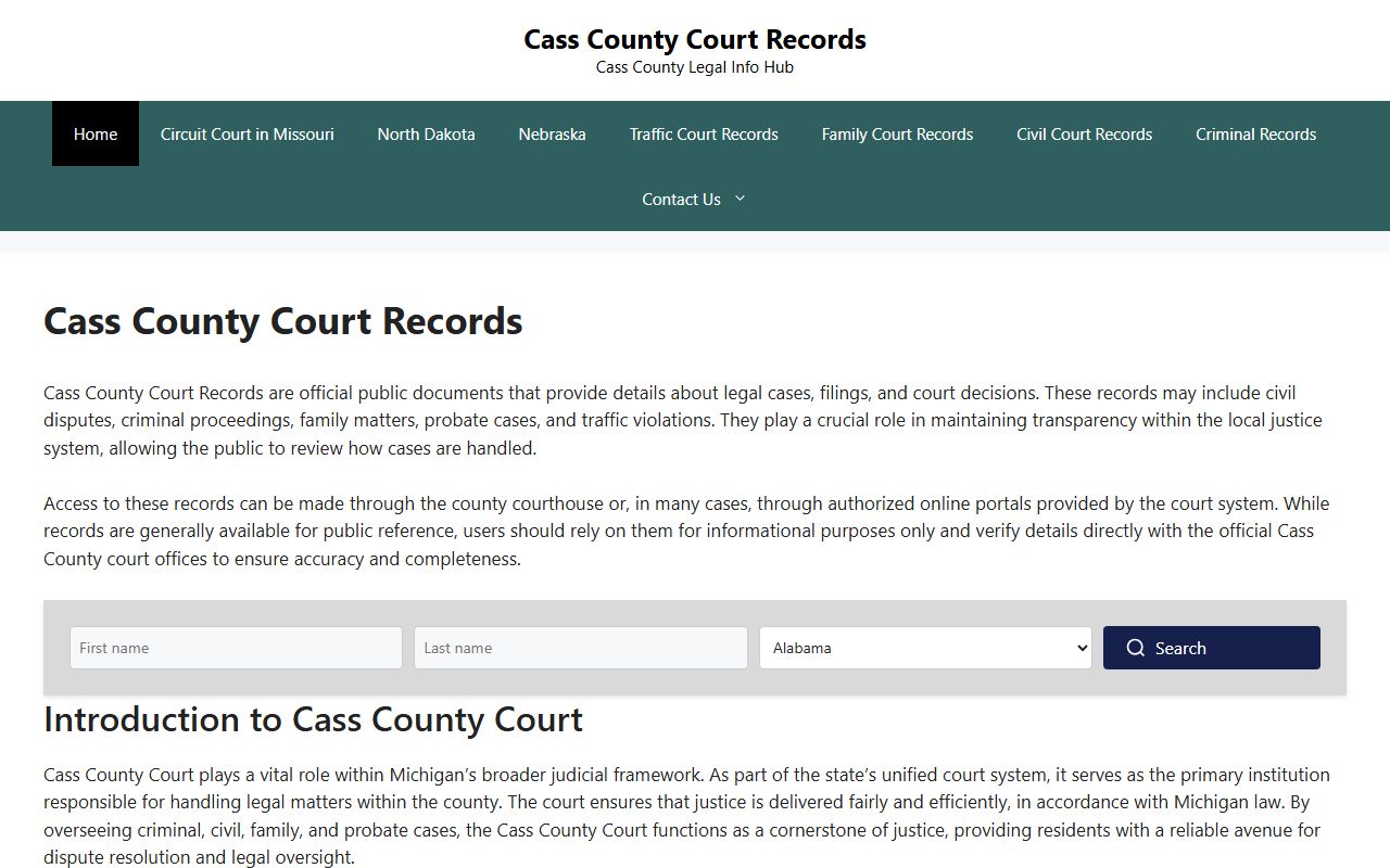 Cass County court website probate records Logansport