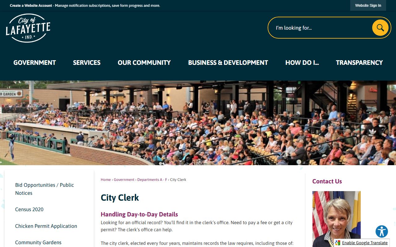 Fayette County Clerk services page for accessing probate court records in Connersville