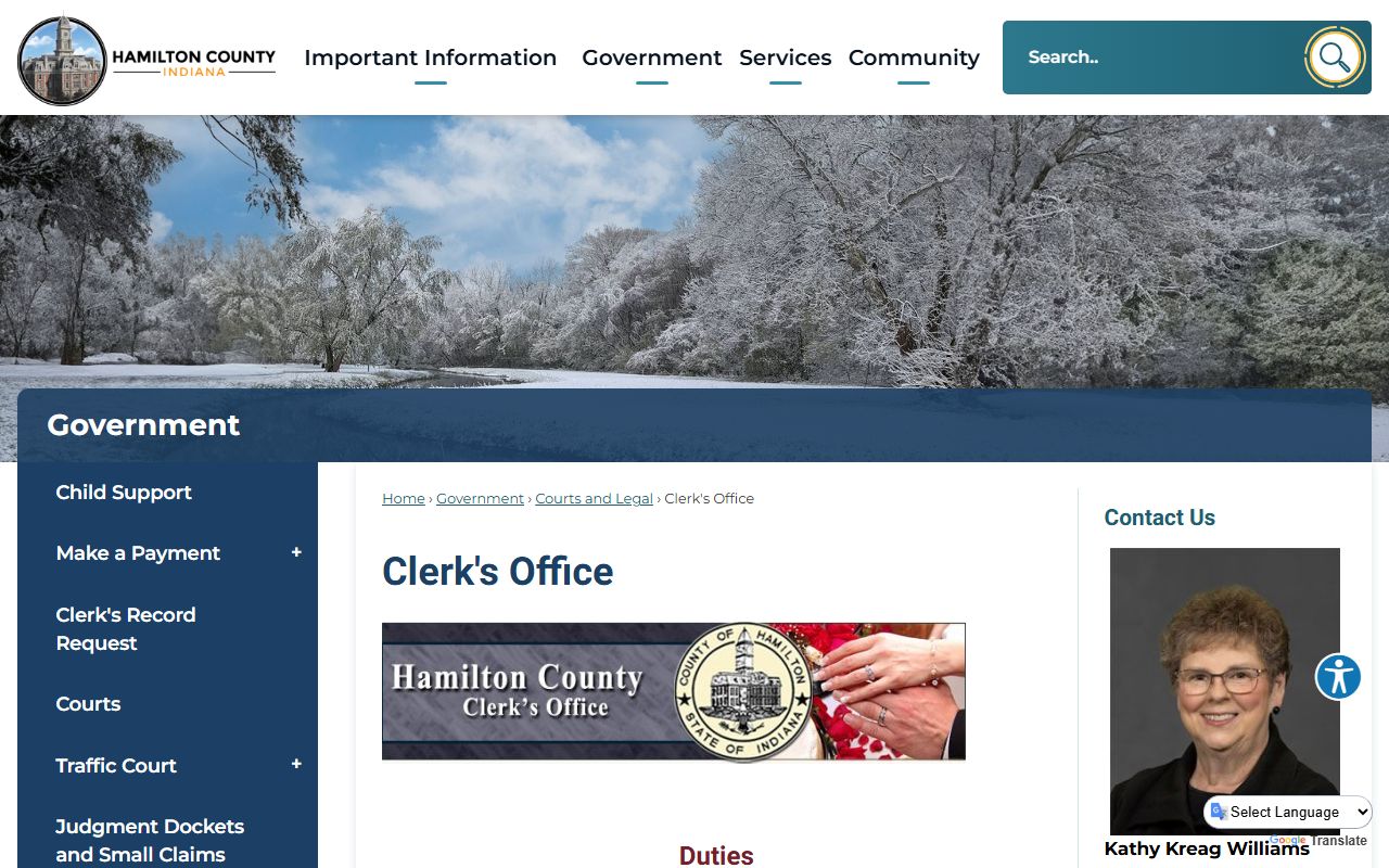 Hamilton County Clerk office page for Hamilton County probate court records
