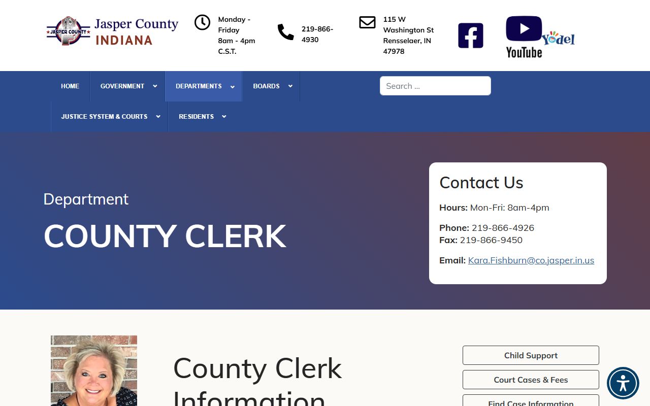 jasper county clerk probate records department page