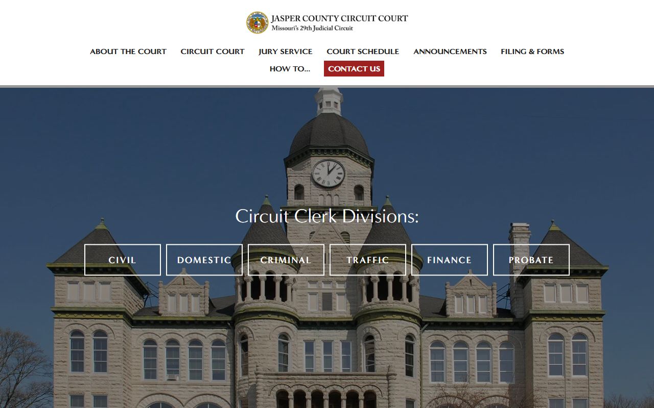 jasper county courts website probate filings