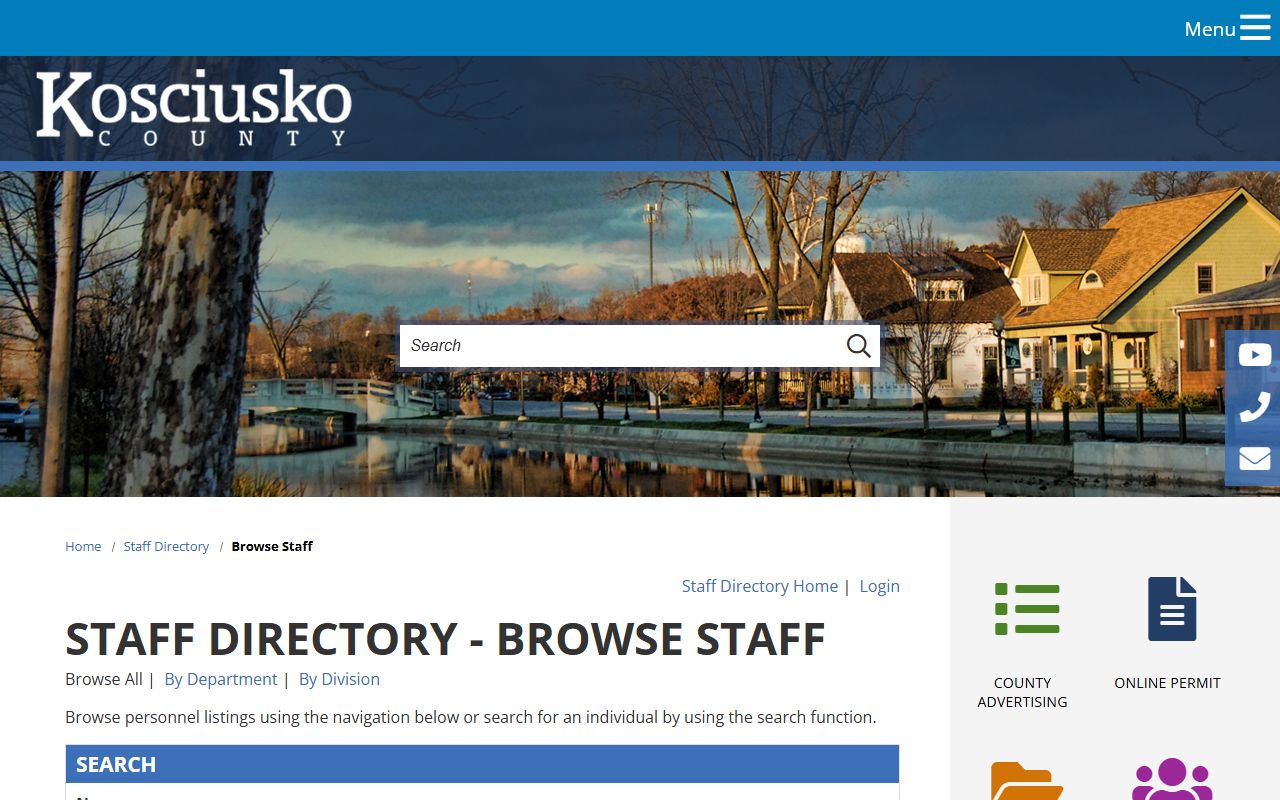 kosciusko county staff directory clerk contacts warsaw