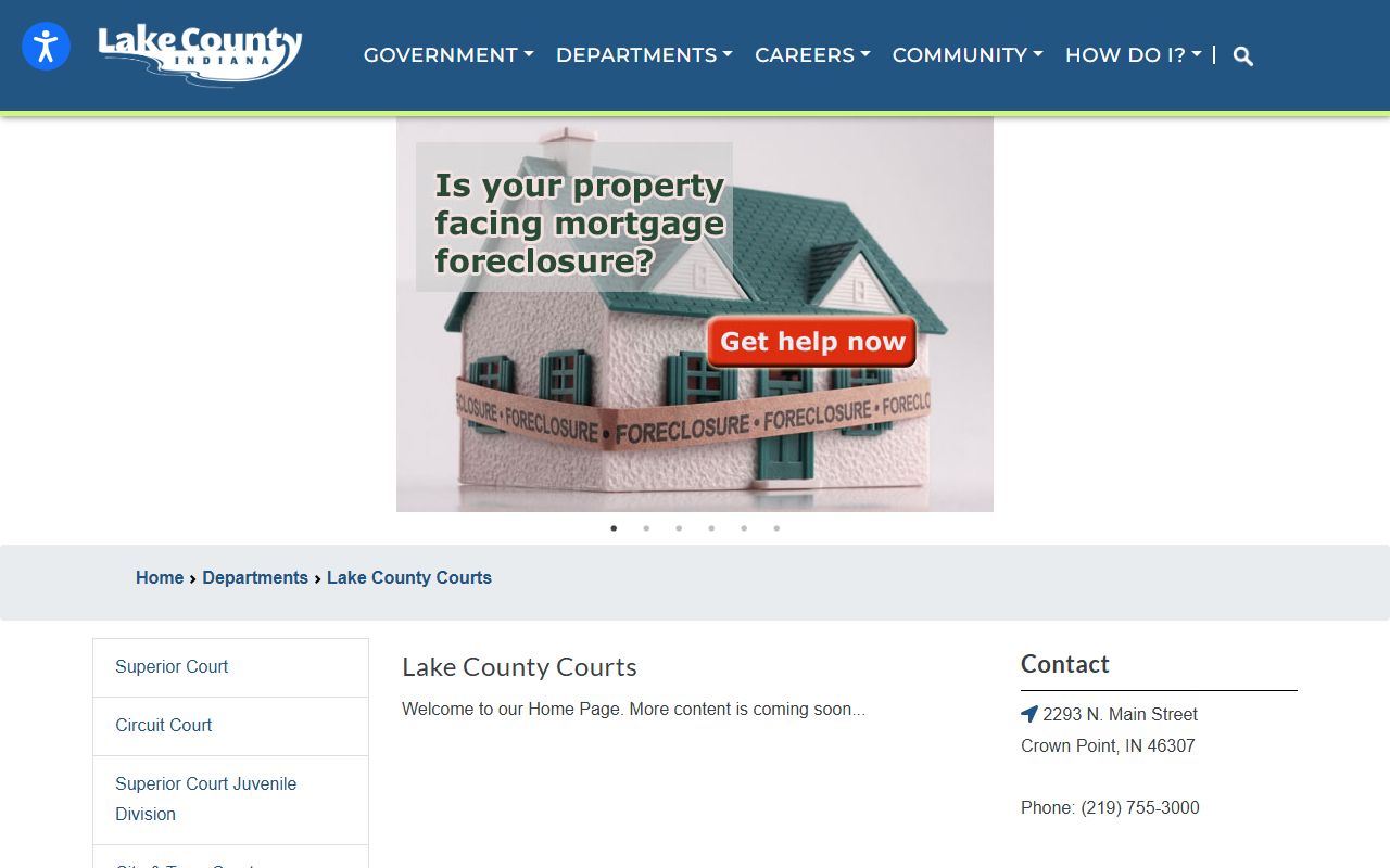 Lake County Indiana courts department for probate records