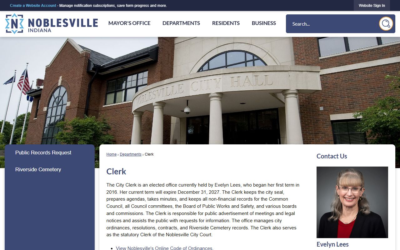 Noble County clerk office probate court records page