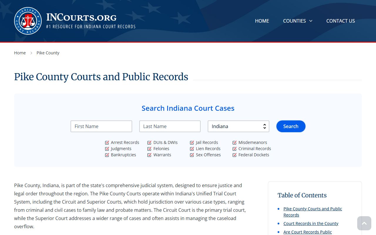 Pike County probate court records incourts resource