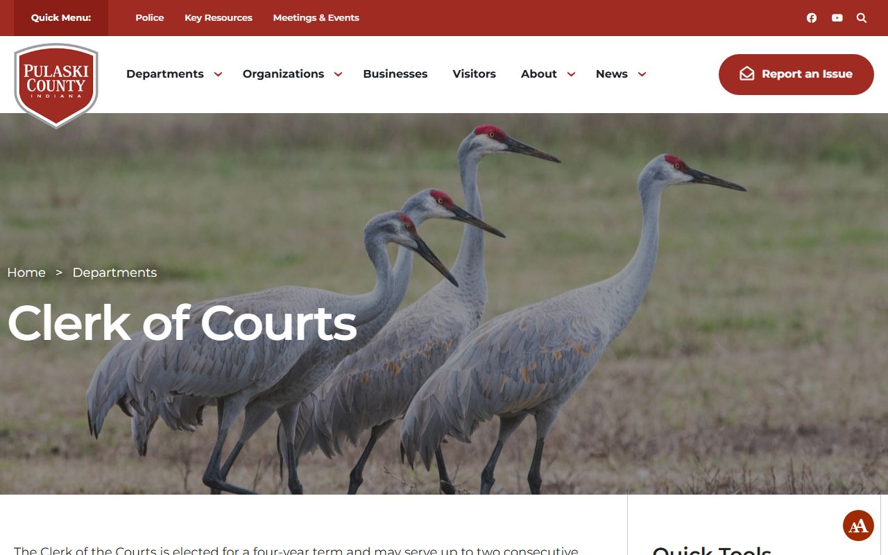 Pulaski County clerk of courts probate records page