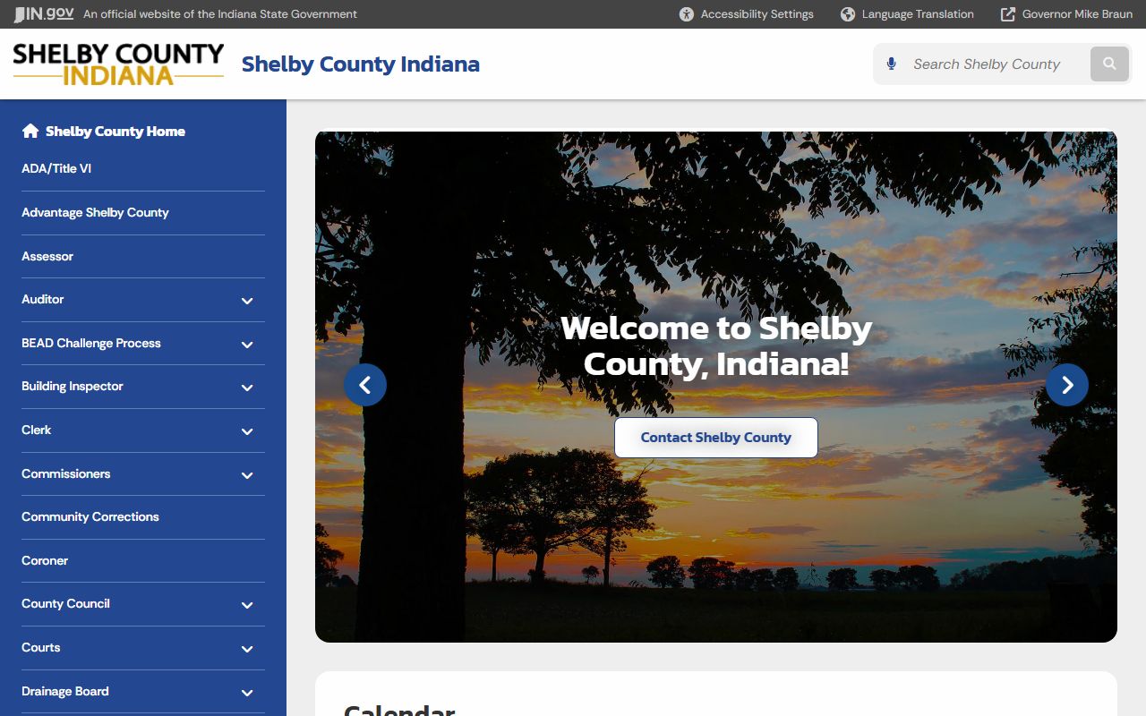 Shelby County Indiana government website for probate court records in Shelbyville