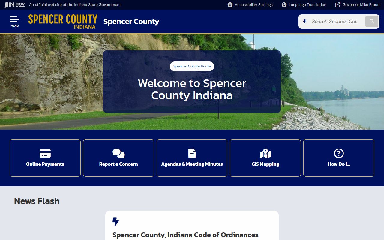 Spencer County Indiana government website for probate court records in Rockport
