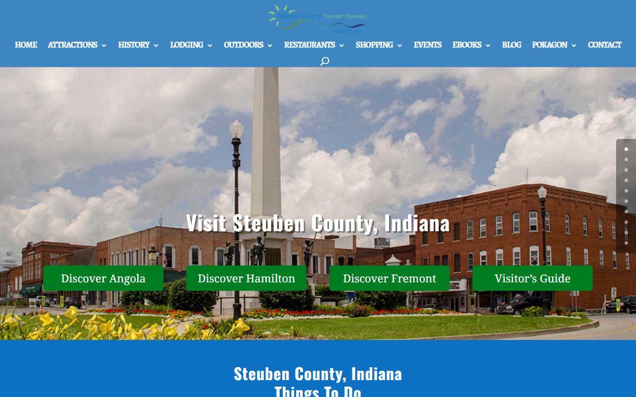Steuben County Indiana government website related to probate court records in Angola