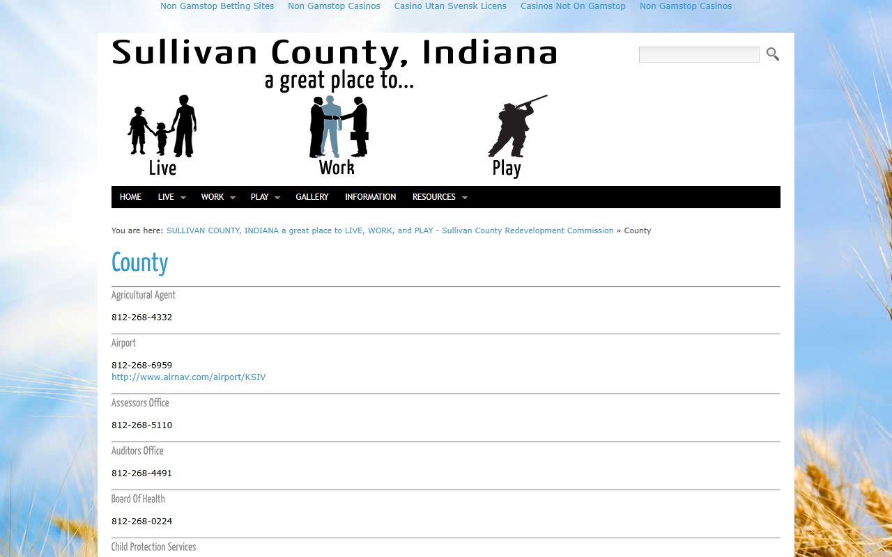 Sullivan County clerk page linked to probate records access in Sullivan Indiana