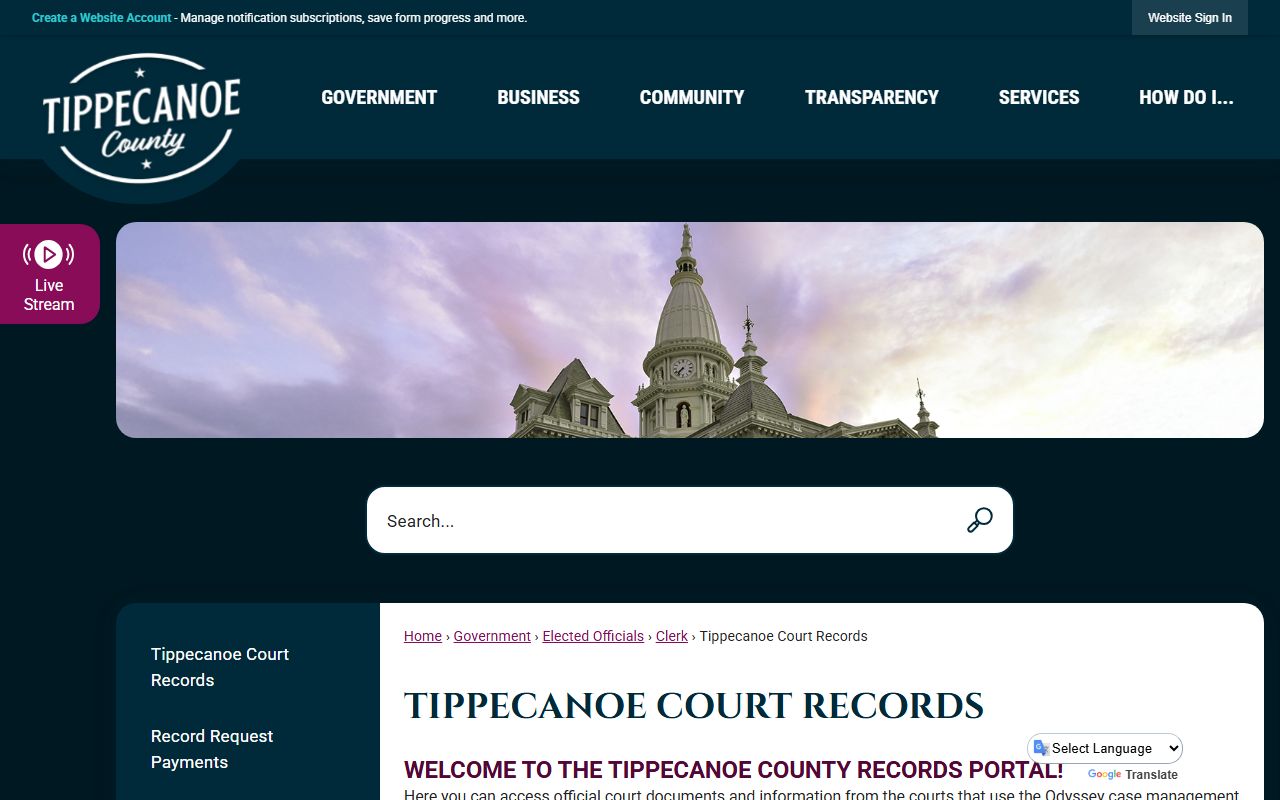 Tippecanoe County court records probate access guide