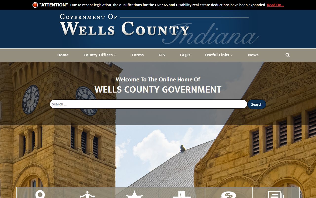 Wells County government website probate court records Bluffton Indiana